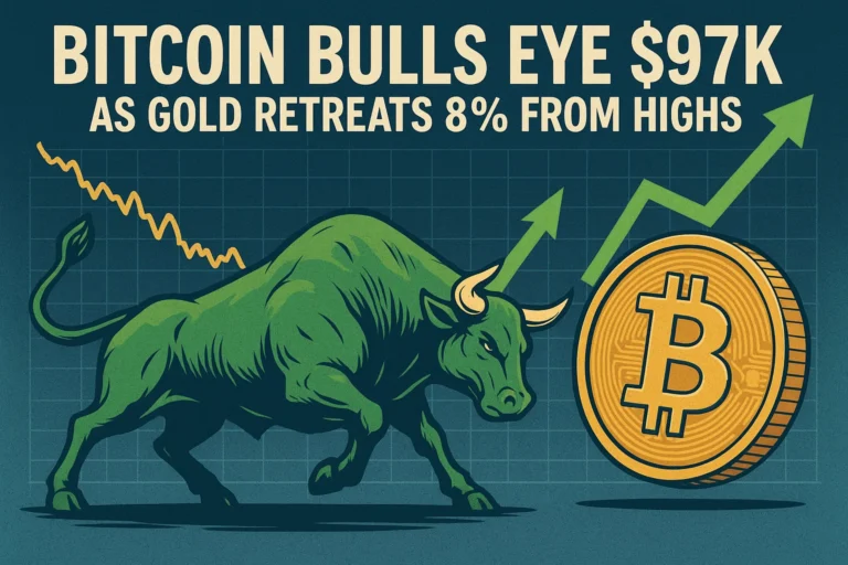 Bitcoin Bulls Eye $97K as Gold Retreats 8% From Highs