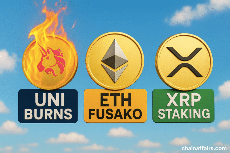 UNI Burns, ETH Fusako, XRP Staking: The Token Shake-Up Accelerating Into 2026