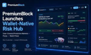 PremiumBlock Launches Non-Custodial Risk Hub for User-Created Prediction Markets, Perps and Web3 Poker
