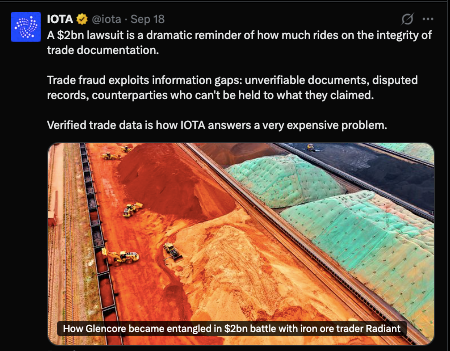 Source: IOTA Post on X